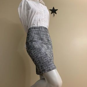 Banana Republic Black White Woven Mini Skirt